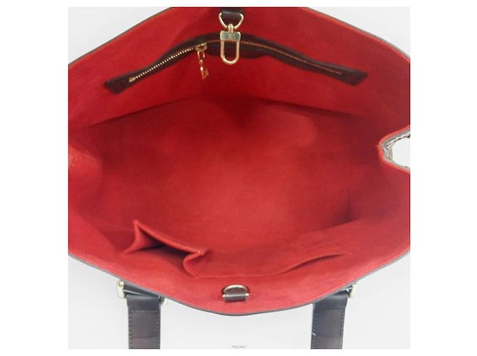 Louis Vuitton Borsa Tote Hampstead PM in canvas Damier Ebene Marrone - vista 5