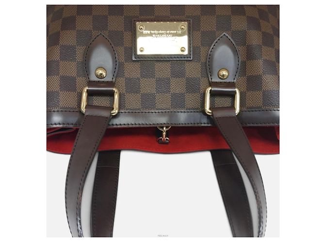Louis Vuitton Borsa Tote Hampstead PM in canvas Damier Ebene Marrone - vista 6