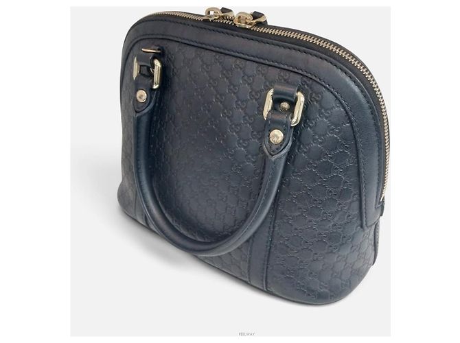 Gucci Mini Dome Tote Bag e Borsa a Tracolla Micro GG Blu - vista 2