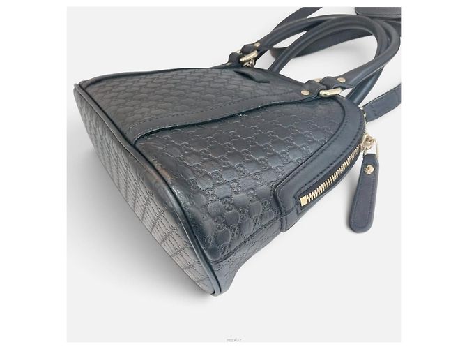 Gucci Mini Dome Tote Bag e Borsa a Tracolla Micro GG Blu - vista 7