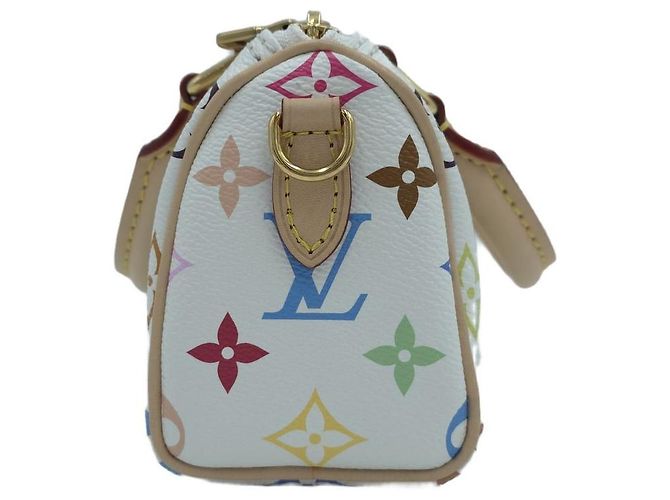 Louis Vuitton Borsa Tote Nano Speedy Takashi Murakami Multicolor White Borsa a Tracolla Mini Bag Bianco - vista 13
