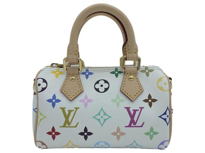 Louis Vuitton Borsa Tote Nano Speedy Takashi Murakami Multicolor White Borsa a Tracolla Mini Bag Bianco - vista 4