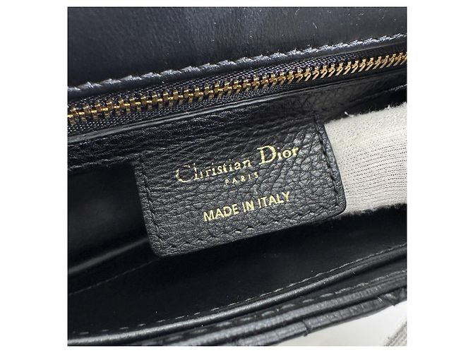 Dior Borsa a tracolla Carriage Suppl in pelle Small Nero - vista 12