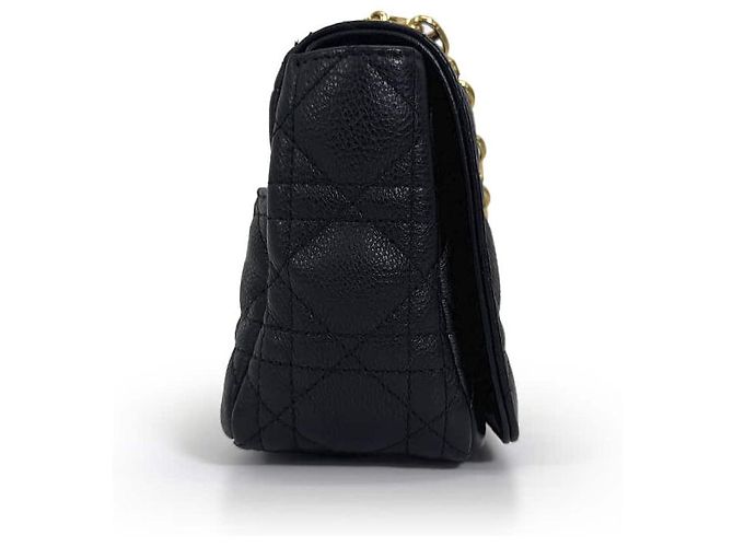Dior Borsa a tracolla Carriage Suppl in pelle Small Nero - vista 7