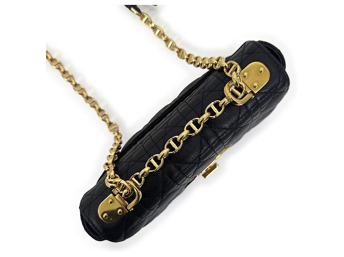 Dior Borsa a tracolla Carriage Suppl in pelle Small Nero - vista 8