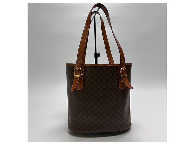 Borsa a secchiello a tracolla Céline marrone pelle - vista 11