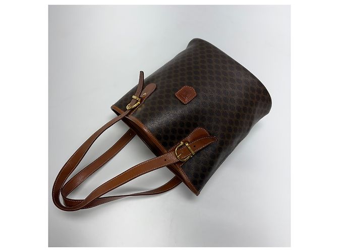 Borsa a secchiello a tracolla Céline marrone pelle - vista 12