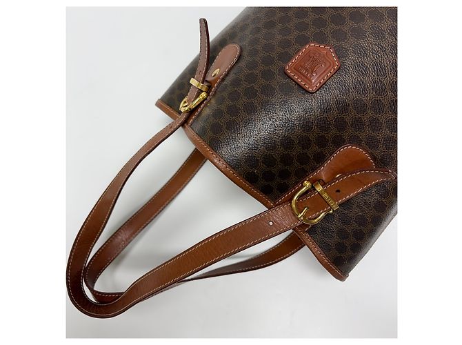 Borsa a secchiello a tracolla Céline marrone pelle - vista 13