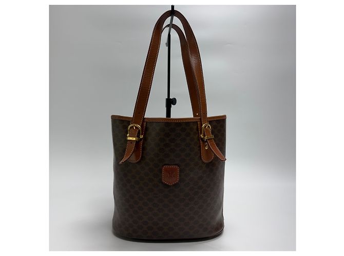 Borsa a secchiello a tracolla Céline marrone pelle - vista 2