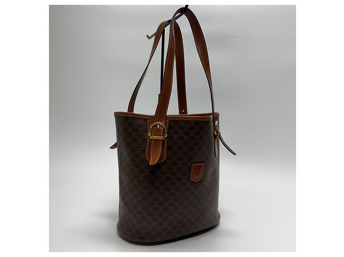 Borsa a secchiello a tracolla Céline marrone pelle - vista 5