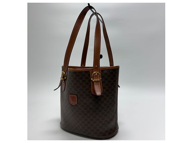 Borsa a secchiello a tracolla Céline marrone pelle - vista 6