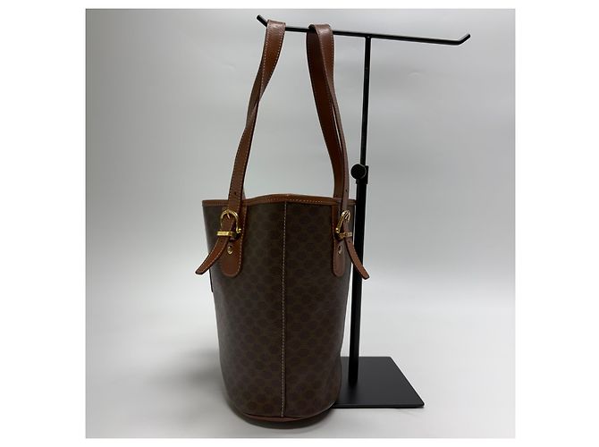 Borsa a secchiello a tracolla Céline marrone pelle - vista 7
