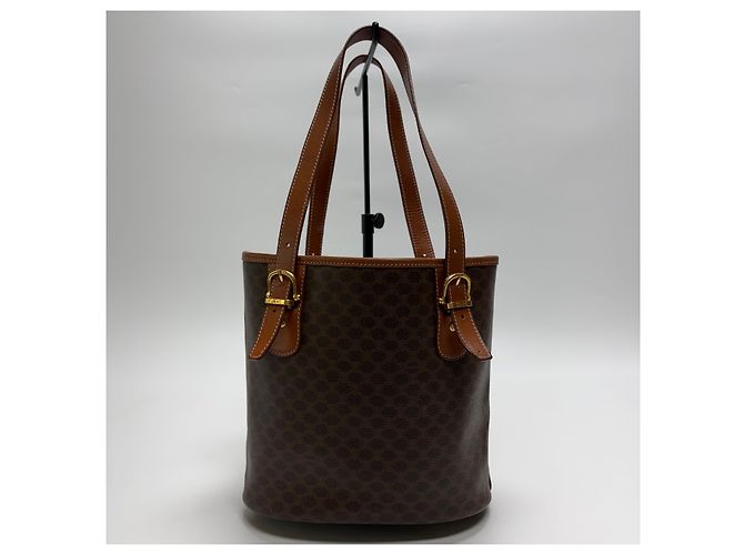 Borsa a secchiello a tracolla Céline marrone pelle - vista 9