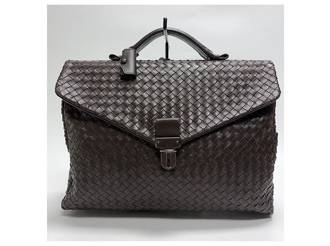Bottega Veneta Borsetta Intrecciato Marrone - vista 2