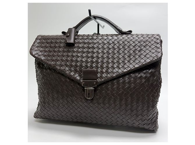 Bottega Veneta Borsetta Intrecciato Marrone - vista 3