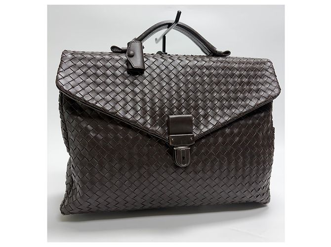 Bottega Veneta Borsetta Intrecciato Marrone - vista 4