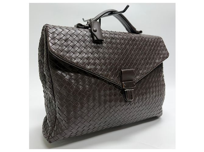 Bottega Veneta Borsetta Intrecciato Marrone - vista 5