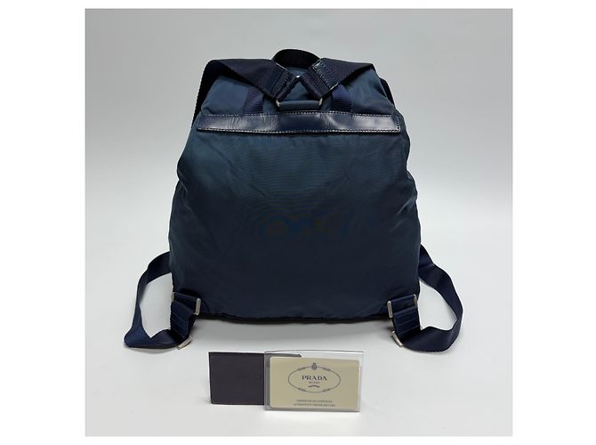 Prada Zaino in nylon Medium Navy Unisex Blu - vista 10