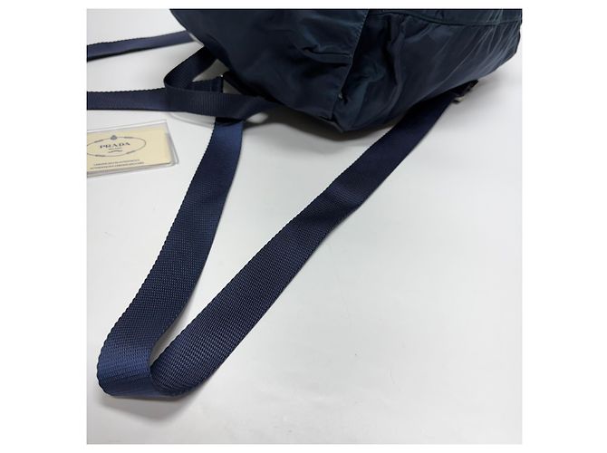 Prada Zaino in nylon Medium Navy Unisex Blu - vista 12