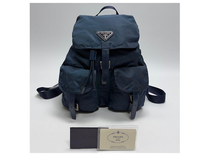 Prada Zaino in nylon Medium Navy Unisex Blu - vista 2