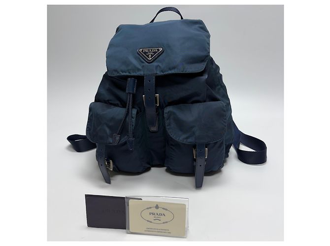 Prada Zaino in nylon Medium Navy Unisex Blu - vista 3