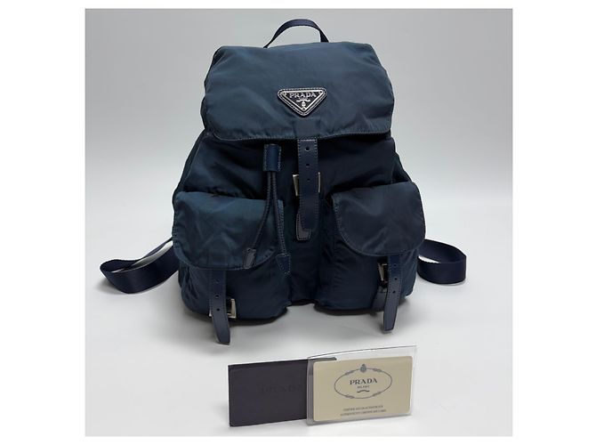 Prada Zaino in nylon Medium Navy Unisex Blu - vista 4