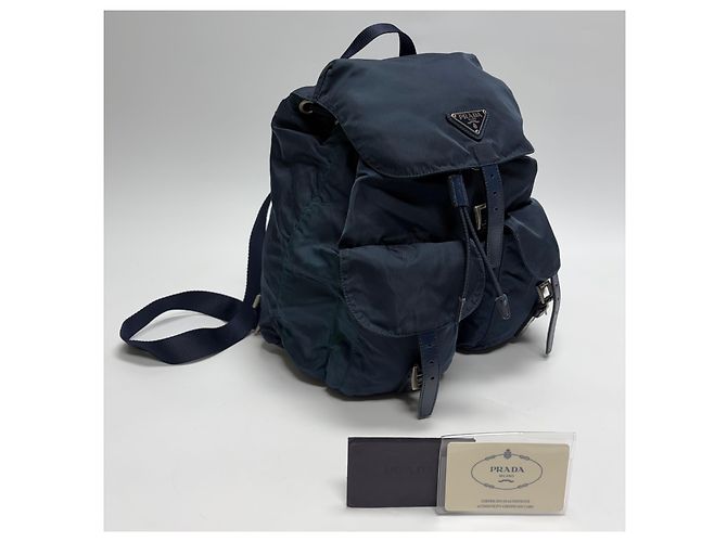 Prada Zaino in nylon Medium Navy Unisex Blu - vista 5