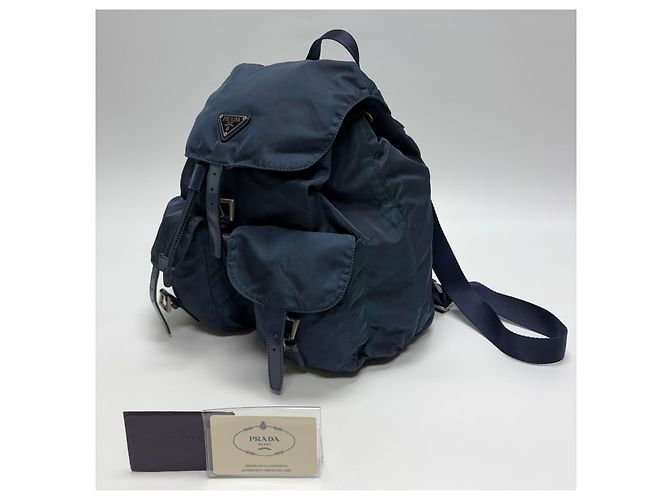 Prada Zaino in nylon Medium Navy Unisex Blu - vista 6