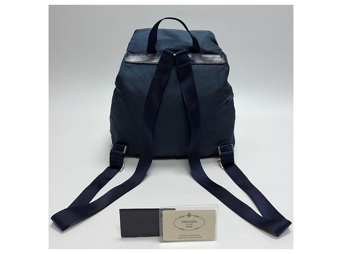 Prada Zaino in nylon Medium Navy Unisex Blu - vista 7