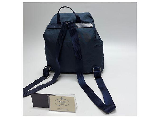 Prada Zaino in nylon Medium Navy Unisex Blu - vista 8