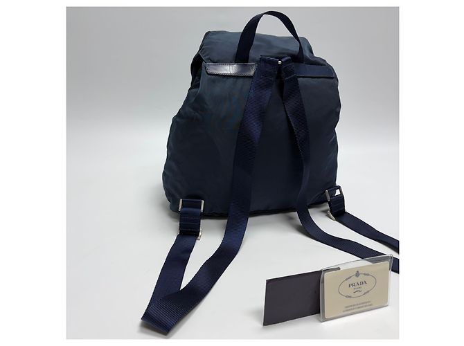Prada Zaino in nylon Medium Navy Unisex Blu - vista 9