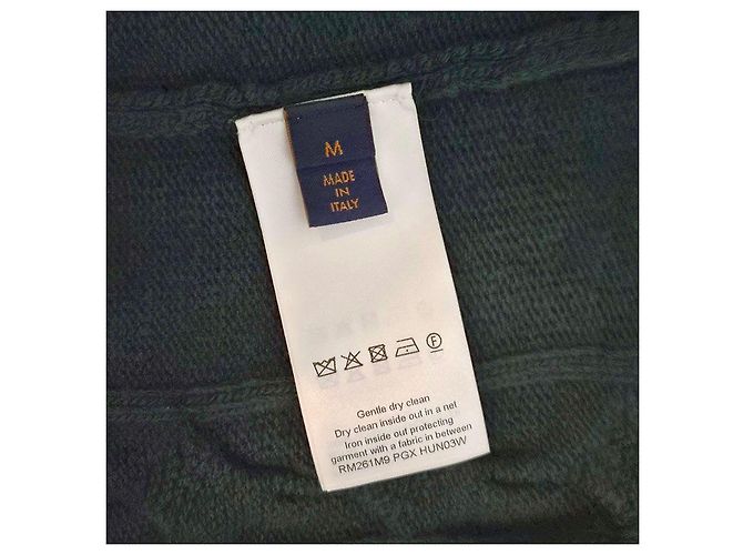 Louis Vuitton Bestickter Wollcardigan mit Zopfmuster Grün - Ansicht 7