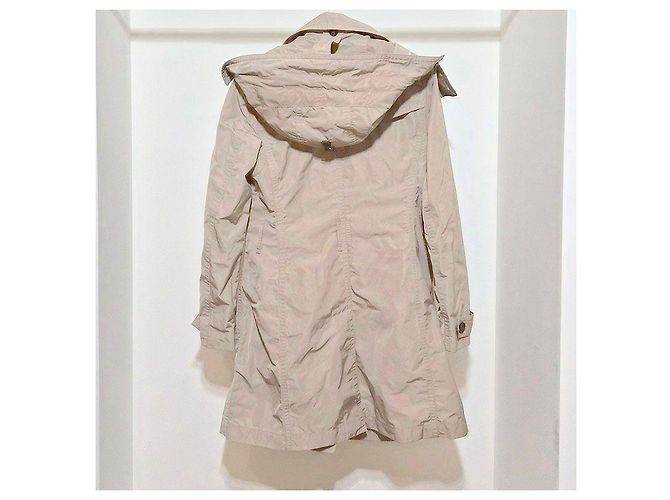 Trench Coat Burberry com capuz bege Marrom - vista 3