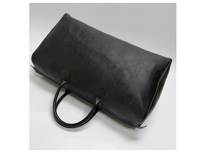 Dior Borsa Boston Trotter Nera Borsa da Viaggio Unisex Nero - vista 14
