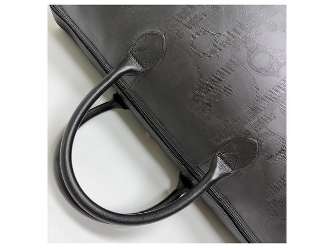 Dior Borsa Boston Trotter Nera Borsa da Viaggio Unisex Nero - vista 15
