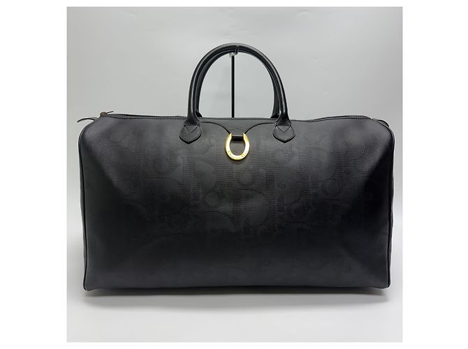 Dior Borsa Boston Trotter Nera Borsa da Viaggio Unisex Nero - vista 2