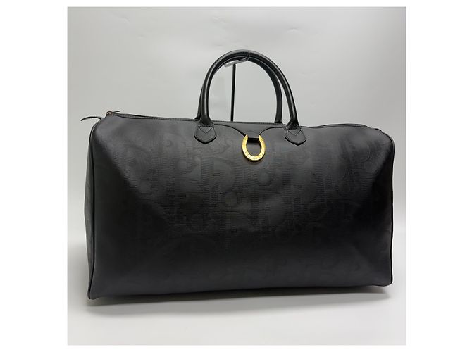 Dior Borsa Boston Trotter Nera Borsa da Viaggio Unisex Nero - vista 3
