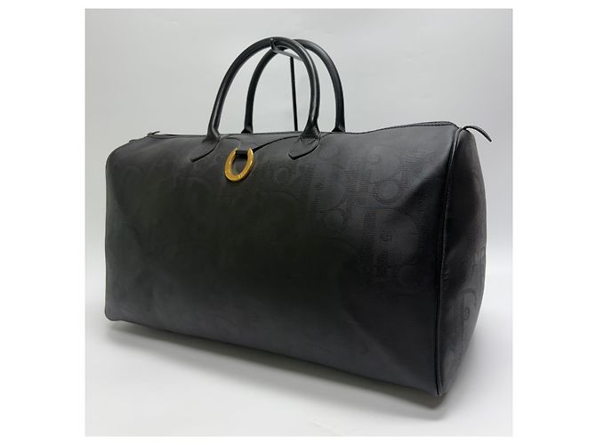 Dior Borsa Boston Trotter Nera Borsa da Viaggio Unisex Nero - vista 6
