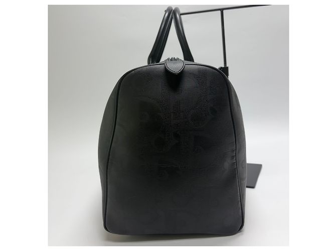 Dior Borsa Boston Trotter Nera Borsa da Viaggio Unisex Nero - vista 7