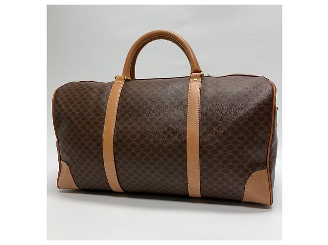 Céline Borsa Boston Macadam Borsa da viaggio unisex Marrone - vista 10