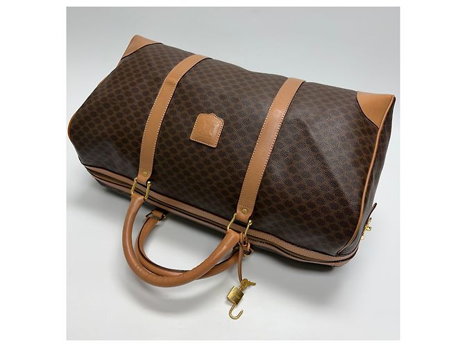 Céline Borsa Boston Macadam Borsa da viaggio unisex Marrone - vista 12