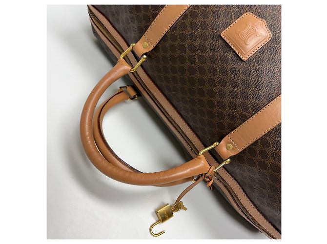 Céline Borsa Boston Macadam Borsa da viaggio unisex Marrone - vista 13