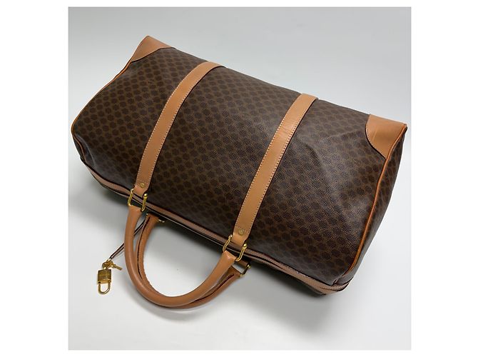 Céline Borsa Boston Macadam Borsa da viaggio unisex Marrone - vista 14