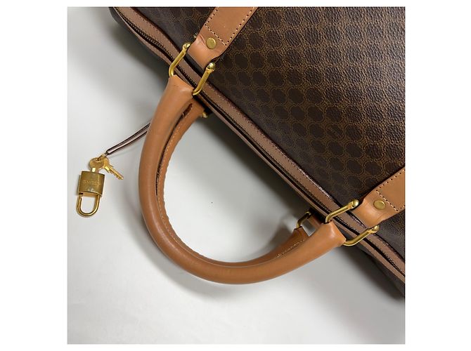 Céline Borsa Boston Macadam Borsa da viaggio unisex Marrone - vista 15