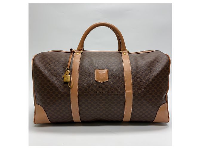 Céline Borsa Boston Macadam Borsa da viaggio unisex Marrone - vista 2