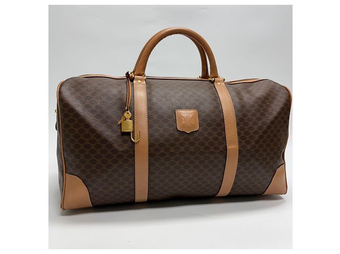 Céline Borsa Boston Macadam Borsa da viaggio unisex Marrone - vista 3