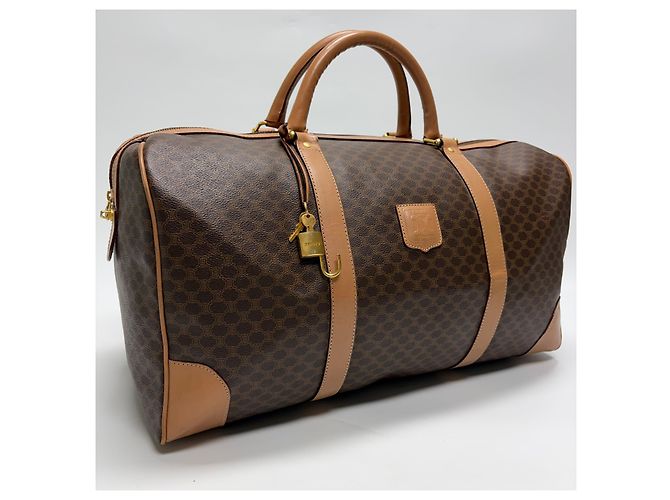 Céline Borsa Boston Macadam Borsa da viaggio unisex Marrone - vista 5