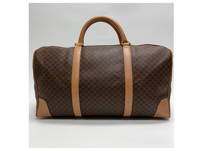 Céline Borsa Boston Macadam Borsa da viaggio unisex Marrone - vista 9
