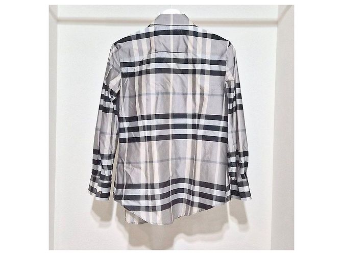 Camicia Burberry in seta a quadri Multicolore - vista 3