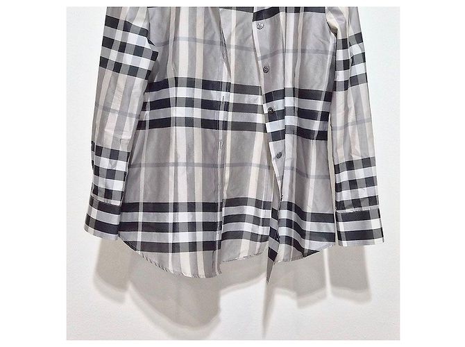 Camicia Burberry in seta a quadri Multicolore - vista 5
